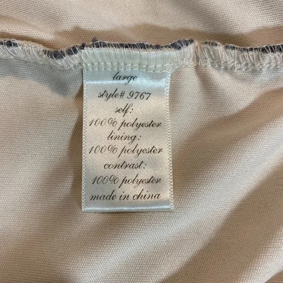 Beautiful Alya Taupe Lace Fitted Sleeveless Sheath Dress  Size L Gray - Picture 8 of 8